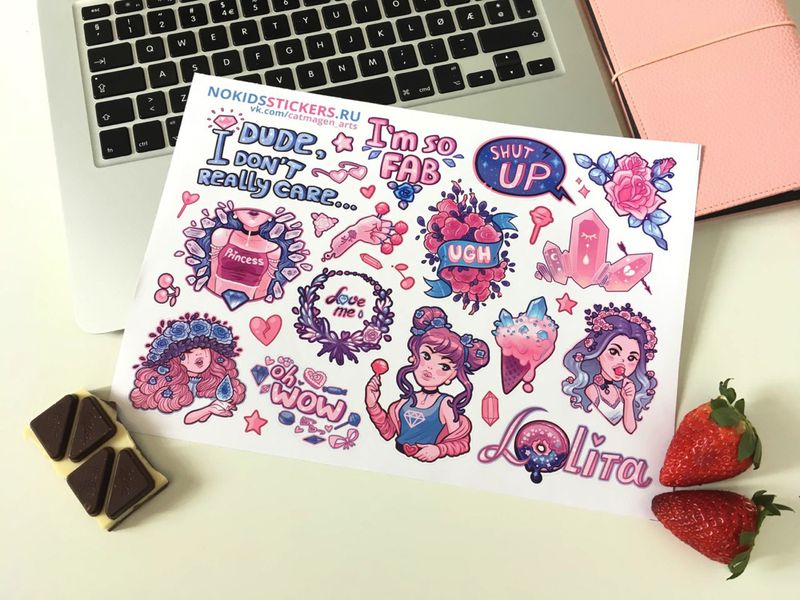 Наклейки Лолита стикеры NKS