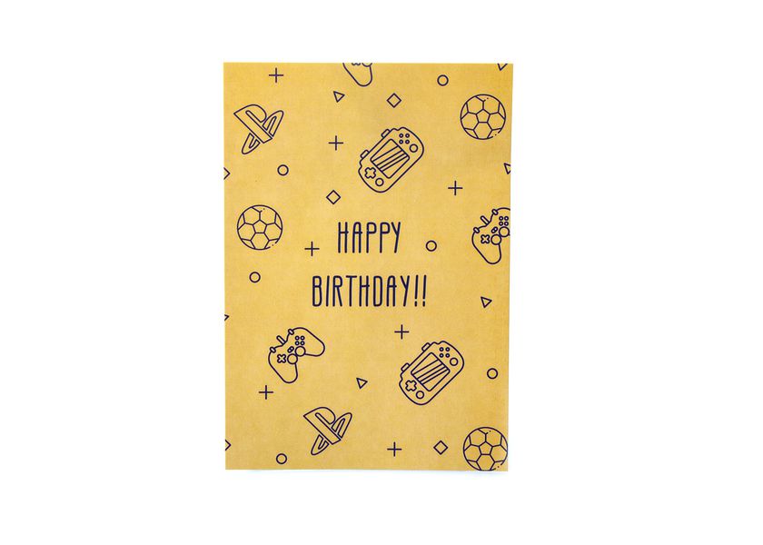 Открытка Happy birthday, джойстик