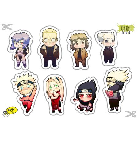 Набор наклеек Chibi Heroes