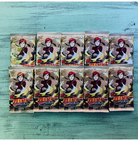 Коллекционные карточки Наруто Серия 5 Тир 3 (Naruto) Набор из 10 бустеров