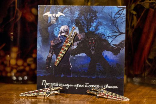 Значок Ведьмак - Мечи, (Witcher)