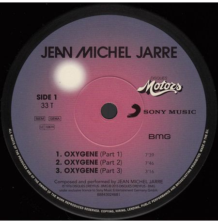 Виниловая пластинка Jean Michel Jarre – Oxygene (RE, RM, 180 g) изображение 3