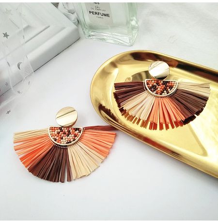 Серьги Рафия