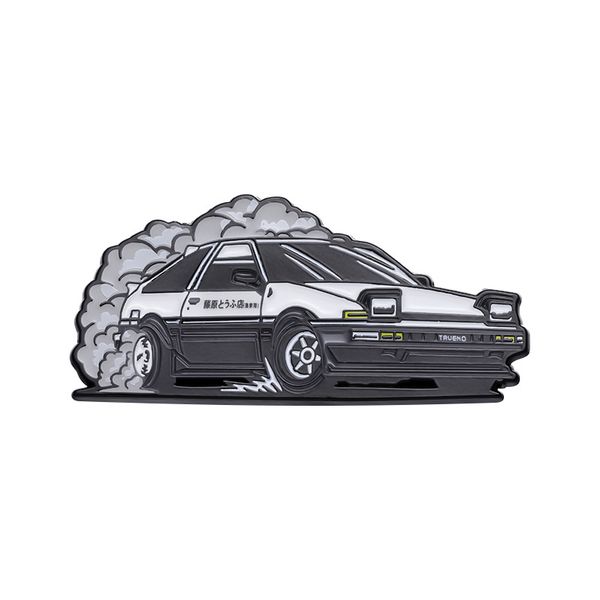 Значок Initial D - Toyota Trueno AE86 (пин, металл) изображение 3