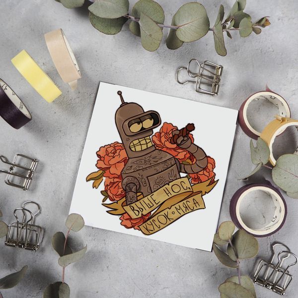 Стикер Бендер Футурама (Futurama Bender) наклейка NKS