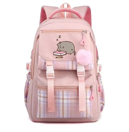 Рюкзак Кот Пушин (Pusheen Cat) розовый 45х30х13 см