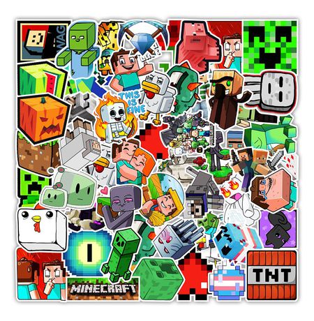 Стикеры Майнкрафт (Minecraft) 50 шт