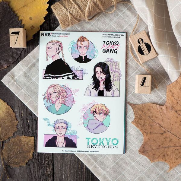 Набор стикеров Токийские мстители (Tokyo Revengers), mini No kid's