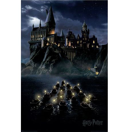 Постер Гарри Поттер - Лодки у Хогвартса 61х91  см