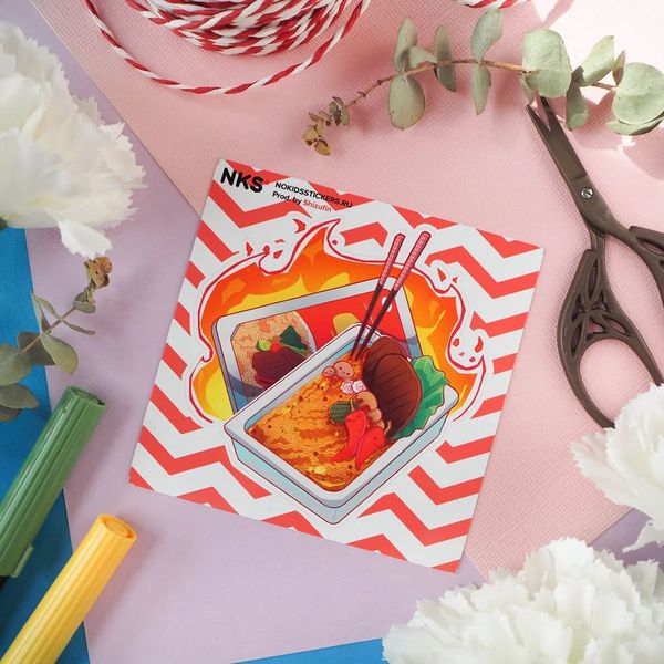 Стикер Доширак с говядиной No kid's