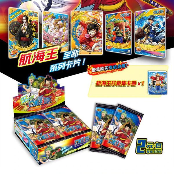 Коллекционные карточки One Piece Tier 2 - 5 штук в бустере (Большой Куш)