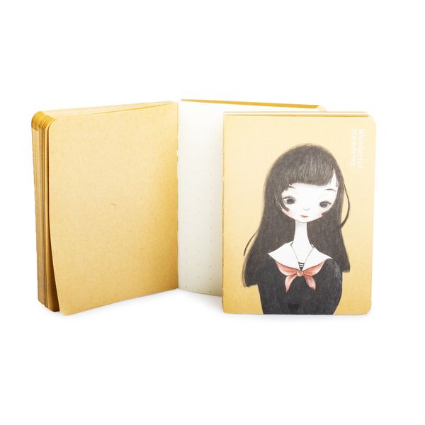 Блокнот Девочка в матроске, желтый
