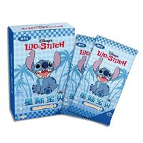 Коллекционные карточки Лило и Стич, 4 штуки в бустере (Lilo and Stitch)