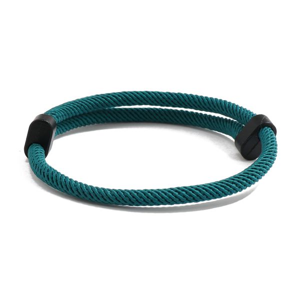 Браслет Шнур плетённый, зелёный