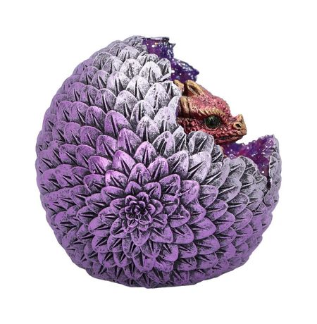 Светильник Дракон в фиолетовом блестящем яйце изображение 4