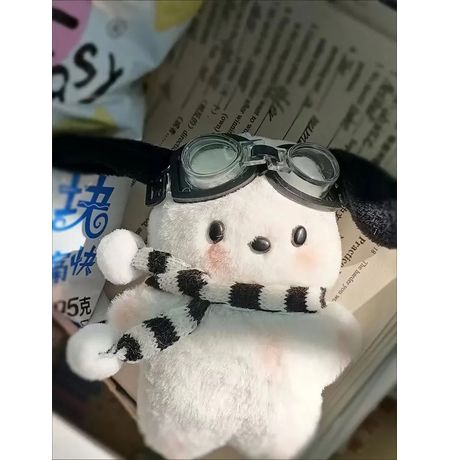 Брелок Hello Kitty - Почакко Пилот плюшевый (Pochacco) 12х8 см изображение 3