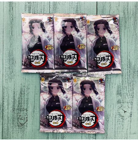 Коллекционные карточки Demon Slayer Tier 3 Набор из 5 бустеров Dino изображение 2