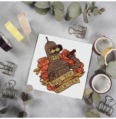 Стикер Бендер Футурама (Futurama Bender) наклейка NKS