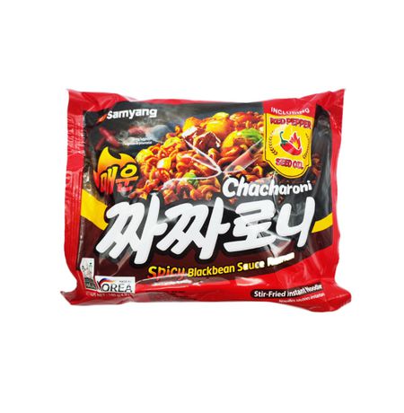 Лапша Samyang Chacharoni острая в соусе из черных бобов