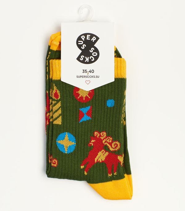 Носки SUPER SOCKS Коняшка зеленые (размер 35-40) изображение 2