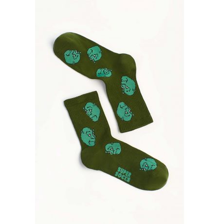 Носки SUPER SOCKS Шрек паттерн (размер 40-45)