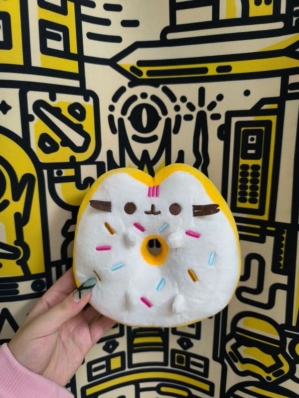 Мягкая игрушка Кот Пушин Пончик с посыпкой (Pusheen Donut) 16х16 см изображение 3