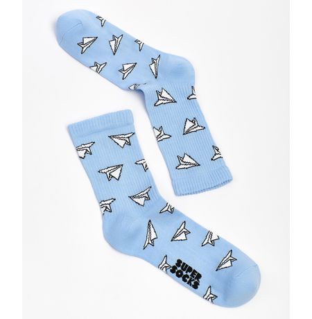 Носки SUPER SOCKS Оригами Самолет (размер 40-45)