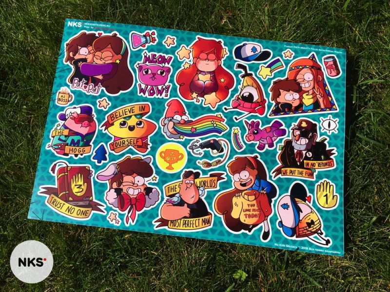 Стикеры Гравити Фолз (Gravity Falls) наклейки NKS