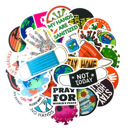 Стикеры Карантин 50 шт изображение 4