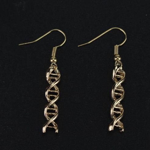 Серьги ДНК золото изображение 2