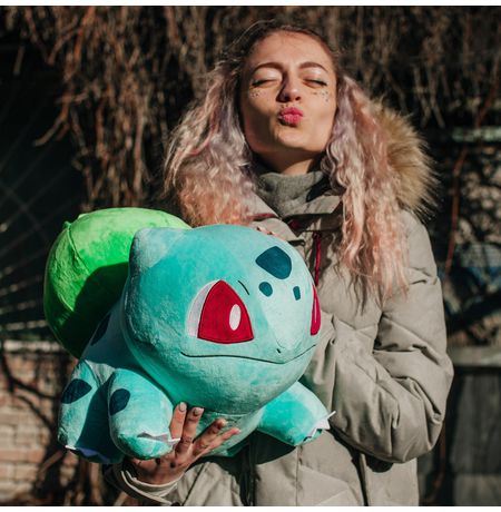 Мягкая игрушка Покемон Бульбазавр Большой (Pokemon Bulbasaur)