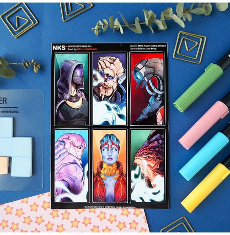 Наклейки Mass Effect, стикеры NKS Mini