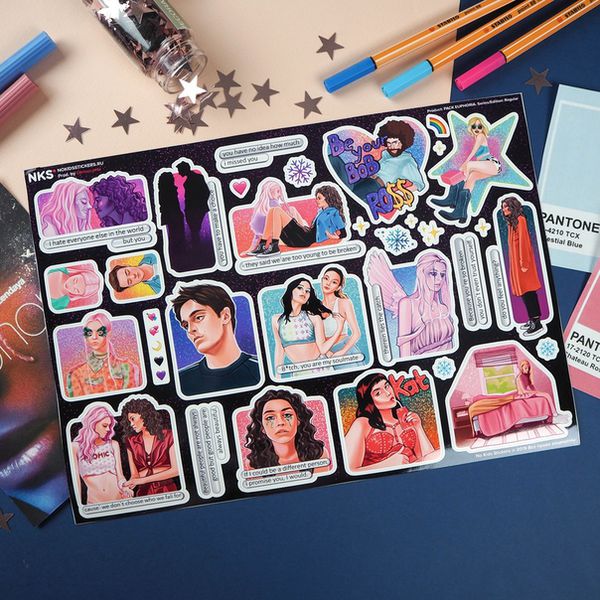 Набор стикеров Эйфория (Euphoria)