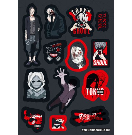 Стикеры Токийский гуль (Tokyo Ghoul)