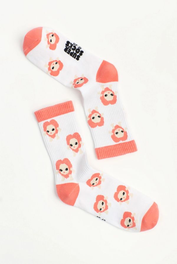 Носки SUPER SOCKS Кот-яблоко мем - Apple cat (размер 40-45)