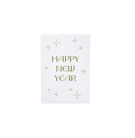Открытка Happy New Year, звёздочки