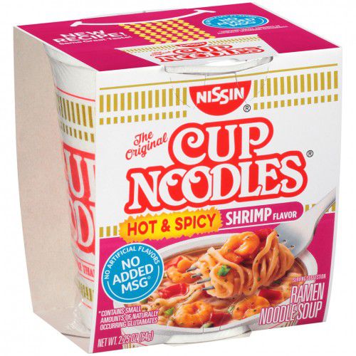 Лапша Nissin Cup Noodles Hot&Spicy Shrimp