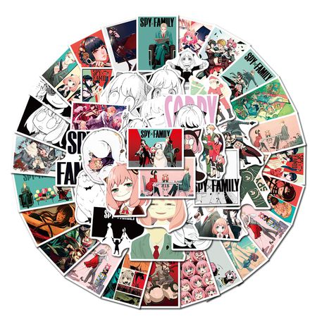 Стикеры Семья Шпионов (Spy x Family), 50 шт