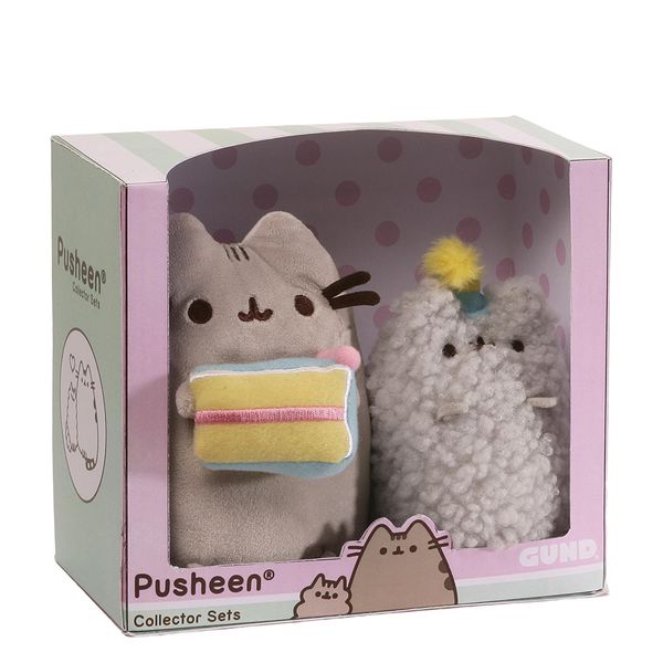 Мягкая игрушка Пушин и котенок Сторми -  набор с тортиком
