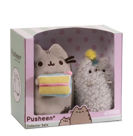 Мягкая игрушка Пушин и котенок Сторми -  набор с тортиком