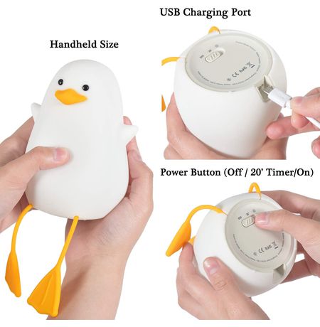 Светильник Утка с лапками (Duck Night Light) 13 см изображение 4