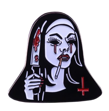 Значок Монахиня с ножом
