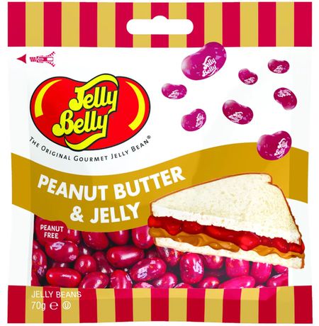 Конфеты Jelly Belly Peanut Butter & Jelly (Арахисовая паста с джемом) 70 г