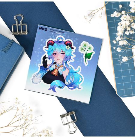 Наклейка Genshin Impact - Гань Юй, стикер NKS card