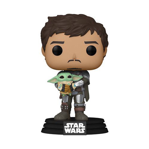 Фигурка Funko POP! Мандалорец без шлема с малышом (Star Wars - Mando holding Child)