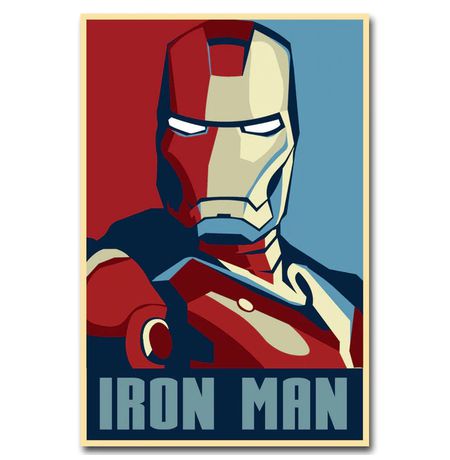 Постер Железный Человек - Pop Art (Iron Man) крафт