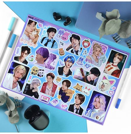 Наклейки K-POP - Stray Kids 2, стикеры NKS
