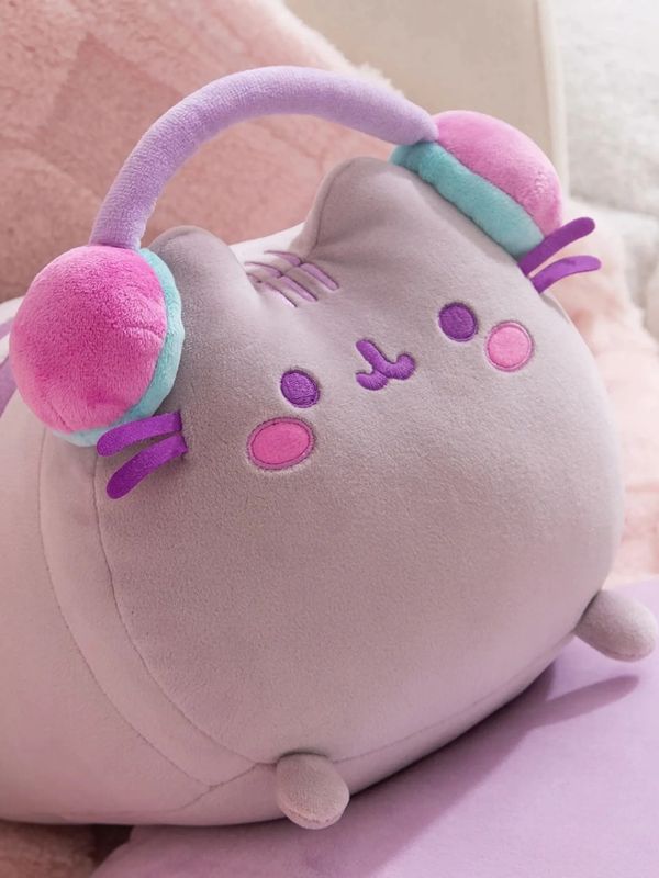 Мягкая игрушка Кот Пушин в наушниках (Pusheen Cat) 15х27 см изображение 3