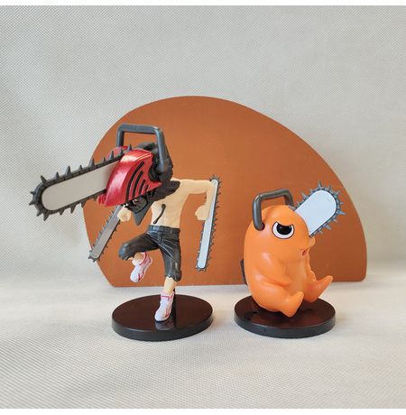 Набор фигурок Человек-Бензопила и Почита (Denji Chainsaw Man) 11-8 см изображение 2