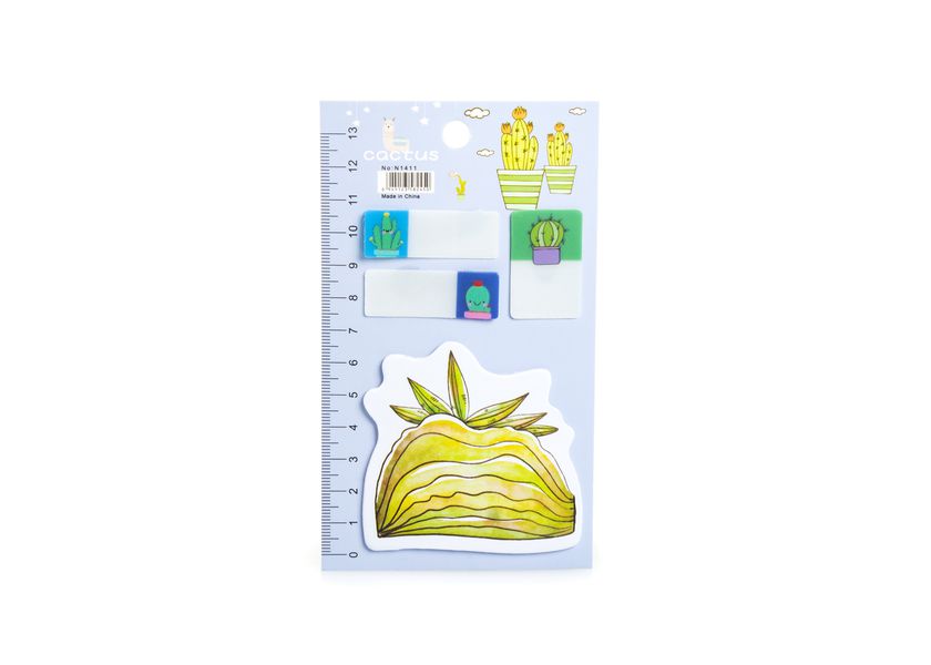 Клейкие стикеры Кактусы, набор, фиолетовый